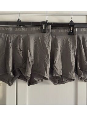 Skims Lot of 3 Stretch 3" Boxer Brief in Gunmetal Men's Size XL